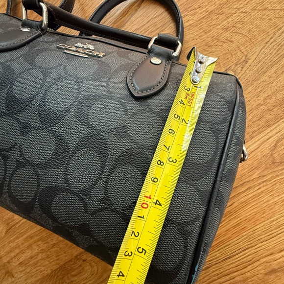 Coach Black/Charcoal Signature Mini Satchel - Picture 8 of 9